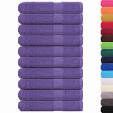 Vidaxx Handtücher 10 Stück 100x200 cm 360 g m² 100 % Baumwolle lila