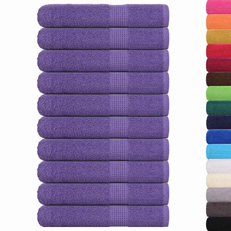 Vidaxx Handtücher 10 Stück 100x200 cm 360 g m² 100 % Baumwolle lila