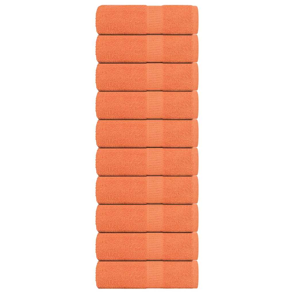 Vidaxl milnice 10 St 30x30 cm 360 g m² 100% bombažne oranžne