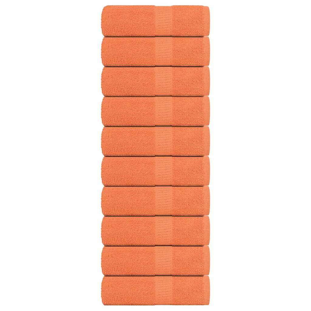 Vidaxx Waschlappen 10 Stück Froschorange 30x30 cm 100 % Baumwolle