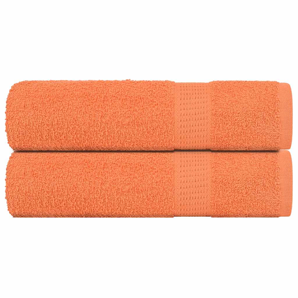 Vidaxl shower towels 2 st 70x140 cm 360 g m² 100% cotton orange