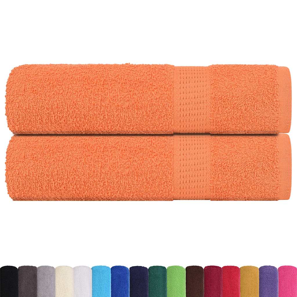 Vidaxl shower towels 2 st 70x140 cm 360 g m² 100% cotton orange