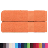 Vidaxl Bath towels 2 ST 100x150 cm 360 g m² 100% cotton orange