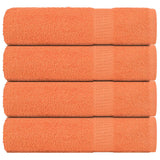 Serviettes de bain vidaxl 4 ST 100x150 cm 360 g m² 100% coton orange