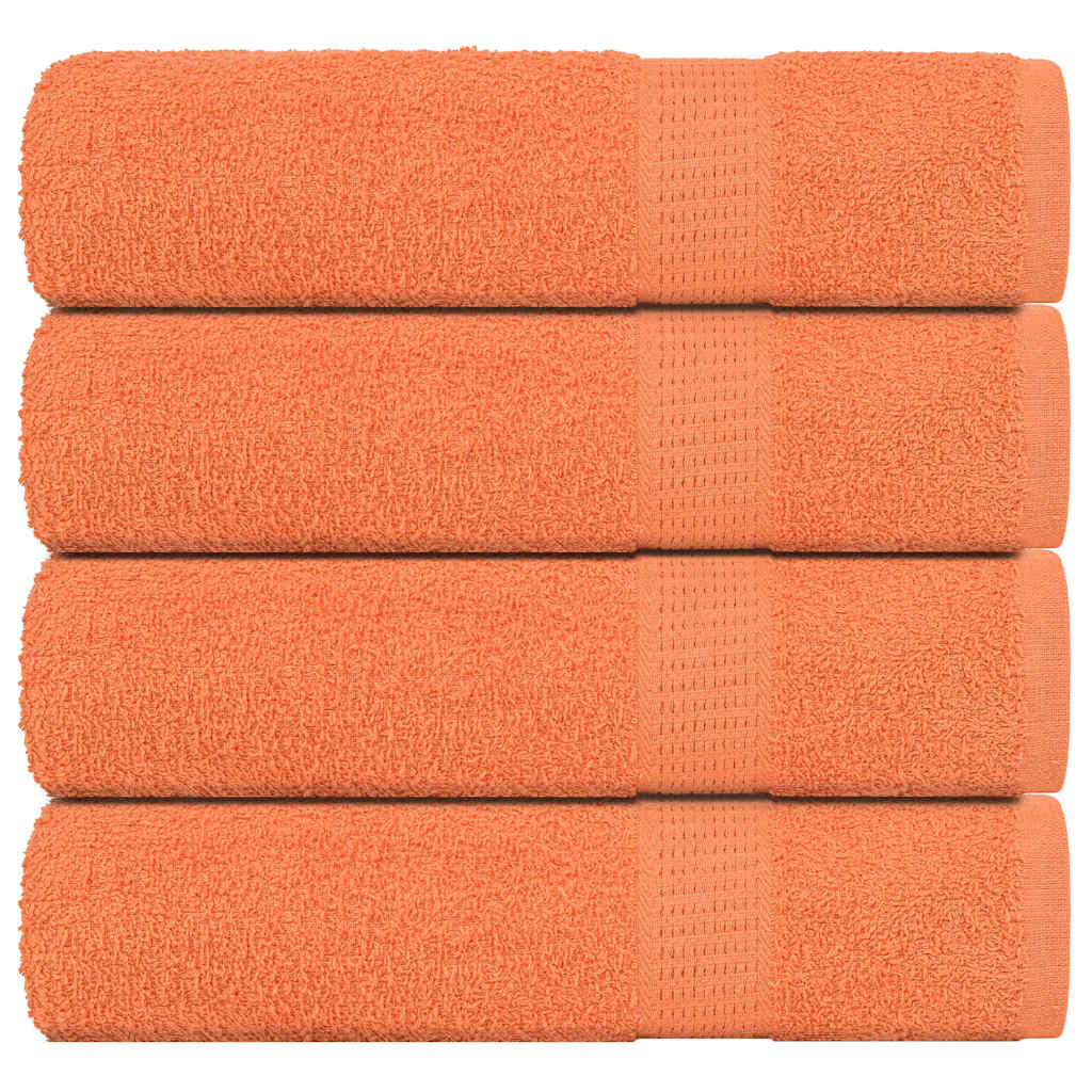 VidaXL Badetücher 4 Stück 100x150 cm 360 g m² 100 % Baumwolle Orange