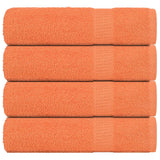 VidaXL Badetücher 4 Stück 100x150 cm 360 g m² 100 % Baumwolle Orange