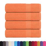 VidaXL Badetücher 4 Stück 100x150 cm 360 g m² 100 % Baumwolle Orange