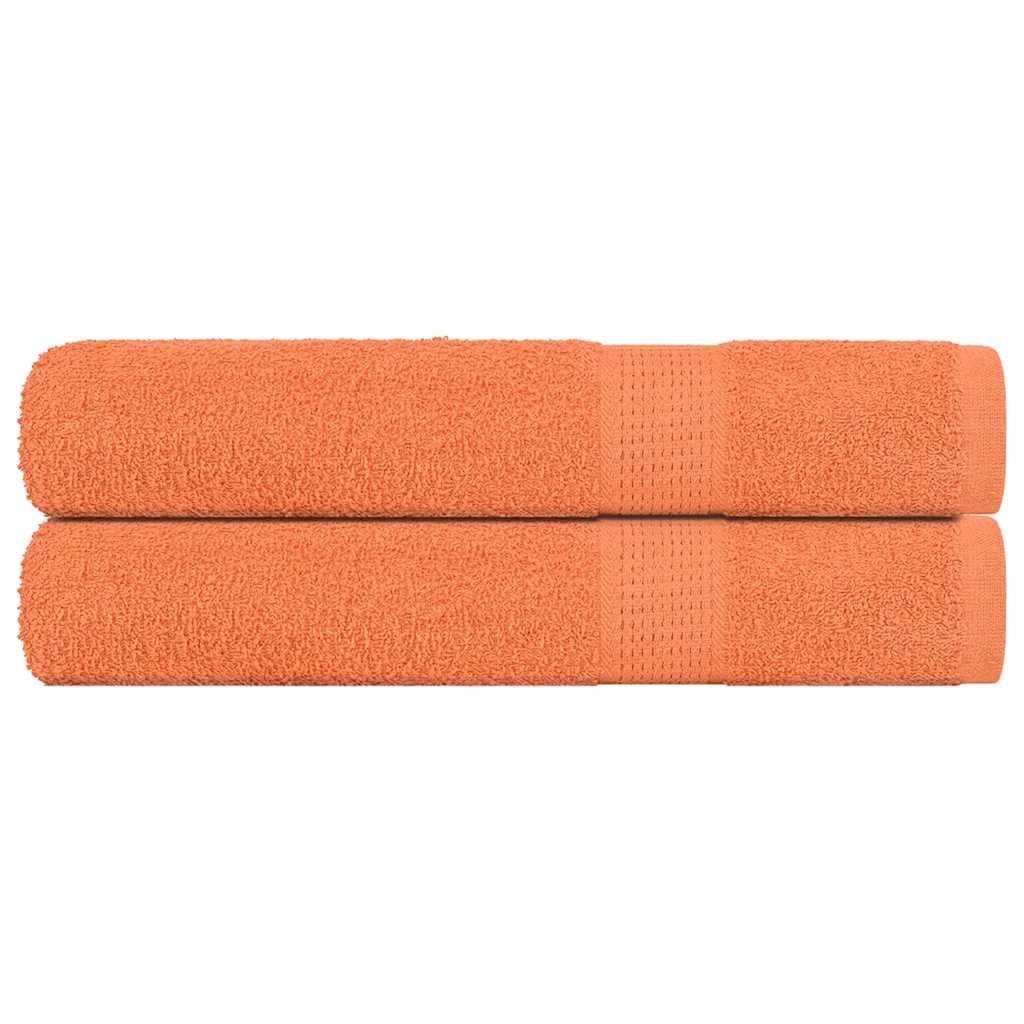 Vidaxx Saunatücher 2 Stk. 80x200 cm 360 g m² 100 % Baumwolle Orange
