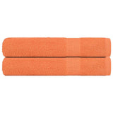 Vidaxx Saunatücher 2 Stk. 80x200 cm 360 g m² 100 % Baumwolle Orange
