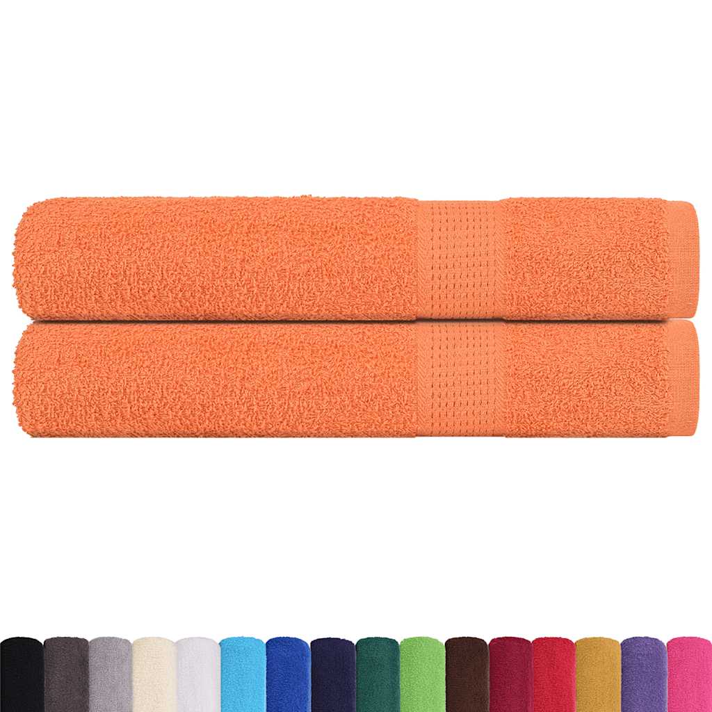 Vidaxx Saunatücher 2 Stk. 80x200 cm 360 g m² 100 % Baumwolle Orange