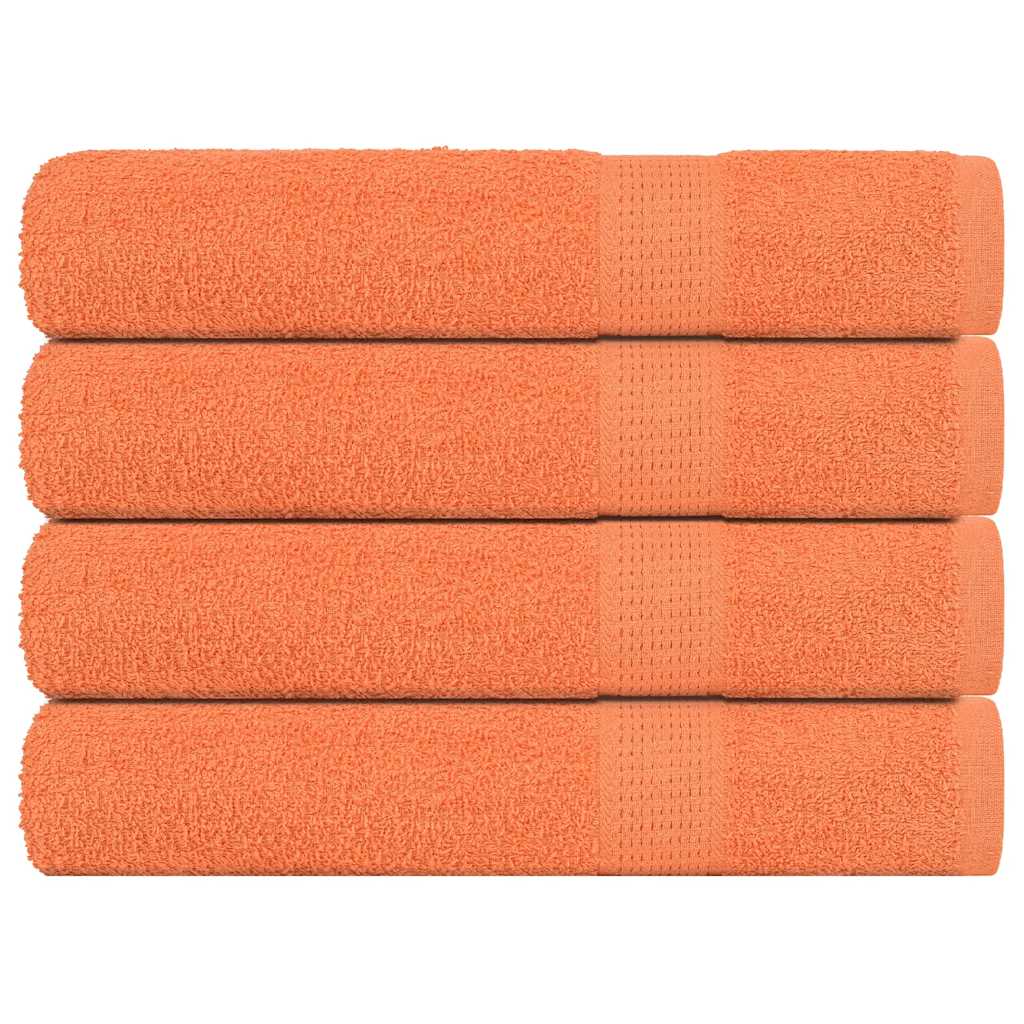 Bidaxl bastu handdukar 4 st 80x200 cm 360 g m² 100% bomull orange