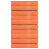 Toallas de sauna Vidaxl 10 st 80x200 cm 360 g m² 100% de algodón naranja