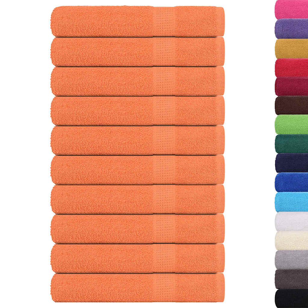 Vidaxx Saunatücher 10 Stück 80x200 cm 360 g m² 100 % Baumwolle Orange