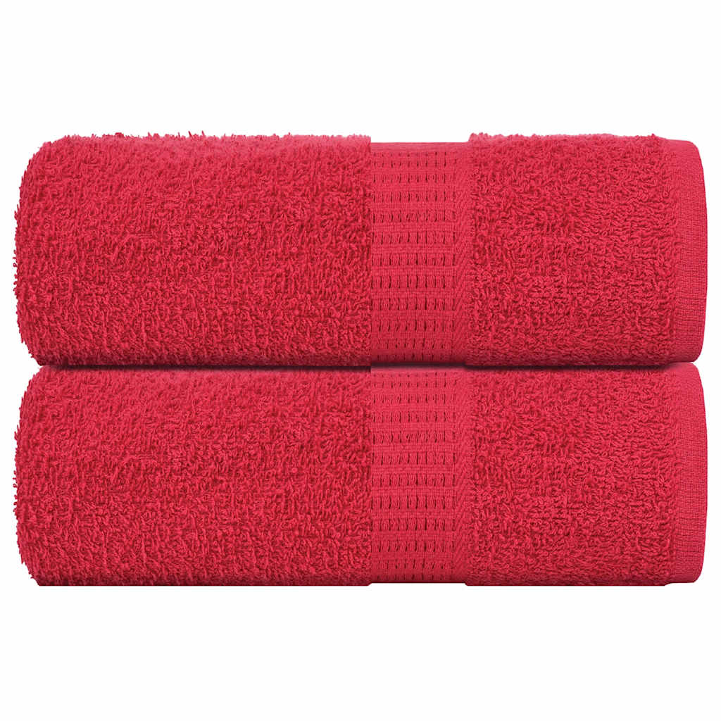 Vidaxl zeepdoekjes 2 st 30x30 cm 360 g m² 100% katoen rood