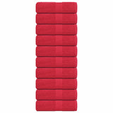 Vidaxl zeepdoekjes 10 st 30x30 cm 360 g m² 100% katoen rood