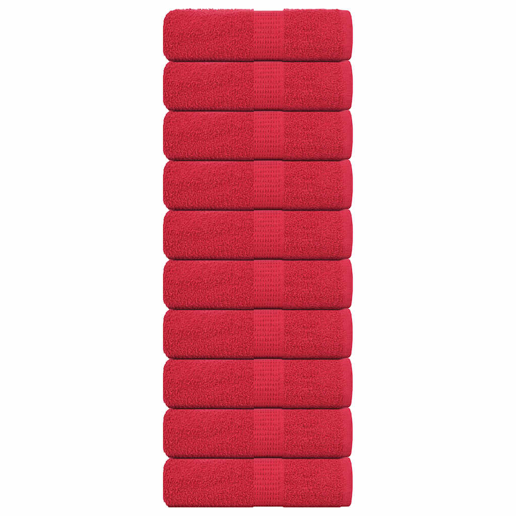 Vidaxx Waschlappen 10 Stück Froschrot 30x30 cm 100% Baumwolle