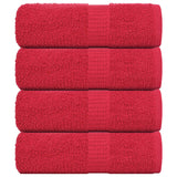VidaXL Gästehandtücher 4 Stk. 30x50 cm 360 g m² 100 % Baumwolle rot