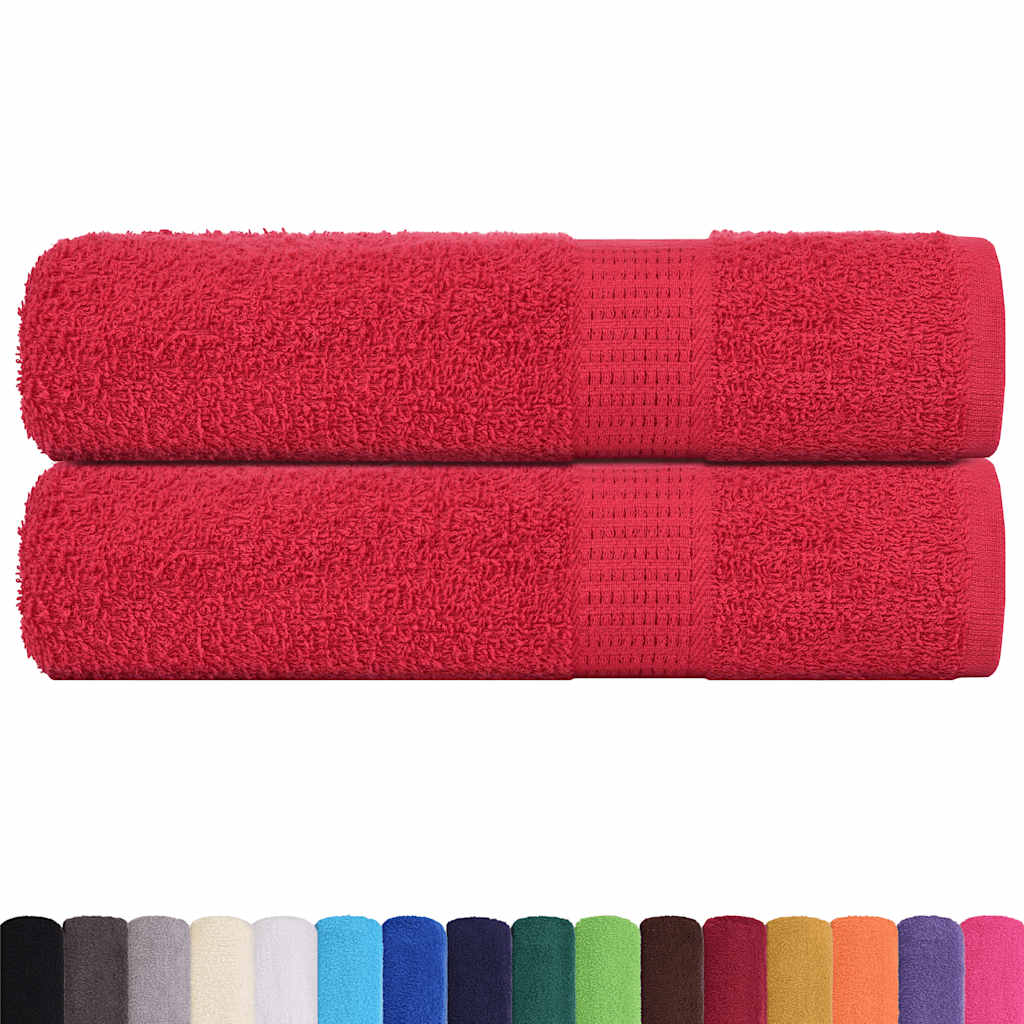 Vidaxx Handtücher 2 Stück 50x100 cm 360 g m² 100 % Baumwolle rot
