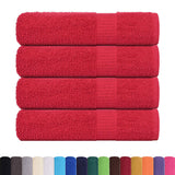 Vidaxx Handtücher 4 Stück 50x100 cm 360 g m² 100 % Baumwolle rot