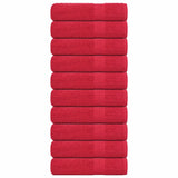 Vidaxx Handtücher 10 Stück 50x100 cm 360 g m² 100 % Baumwolle rot