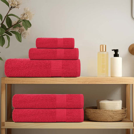 Vidaxx Duschtücher Frogn 4 St. 70x140 cm 360 g m² rot