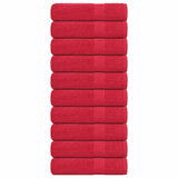 Vidaxl shower towels 10 st 70x140 cm 360 g m² 100% cotton red