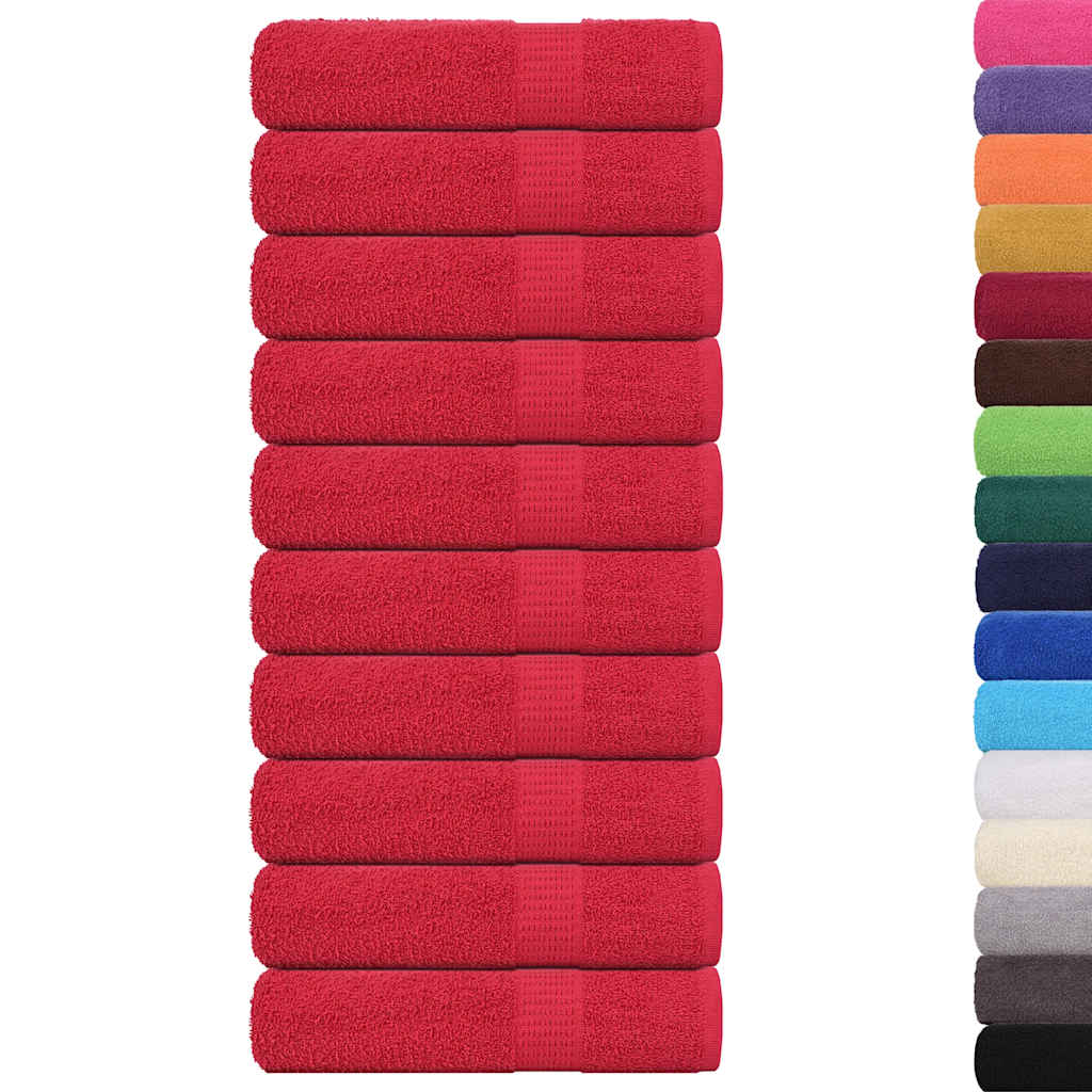 Vidaxl shower towels 10 st 70x140 cm 360 g m² 100% cotton red