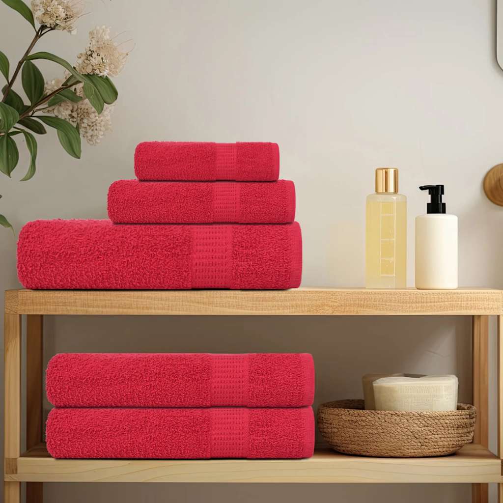 Vidaxx Badetücher 4 Stück 100x150 cm 360 g m² 100 % Baumwolle rot