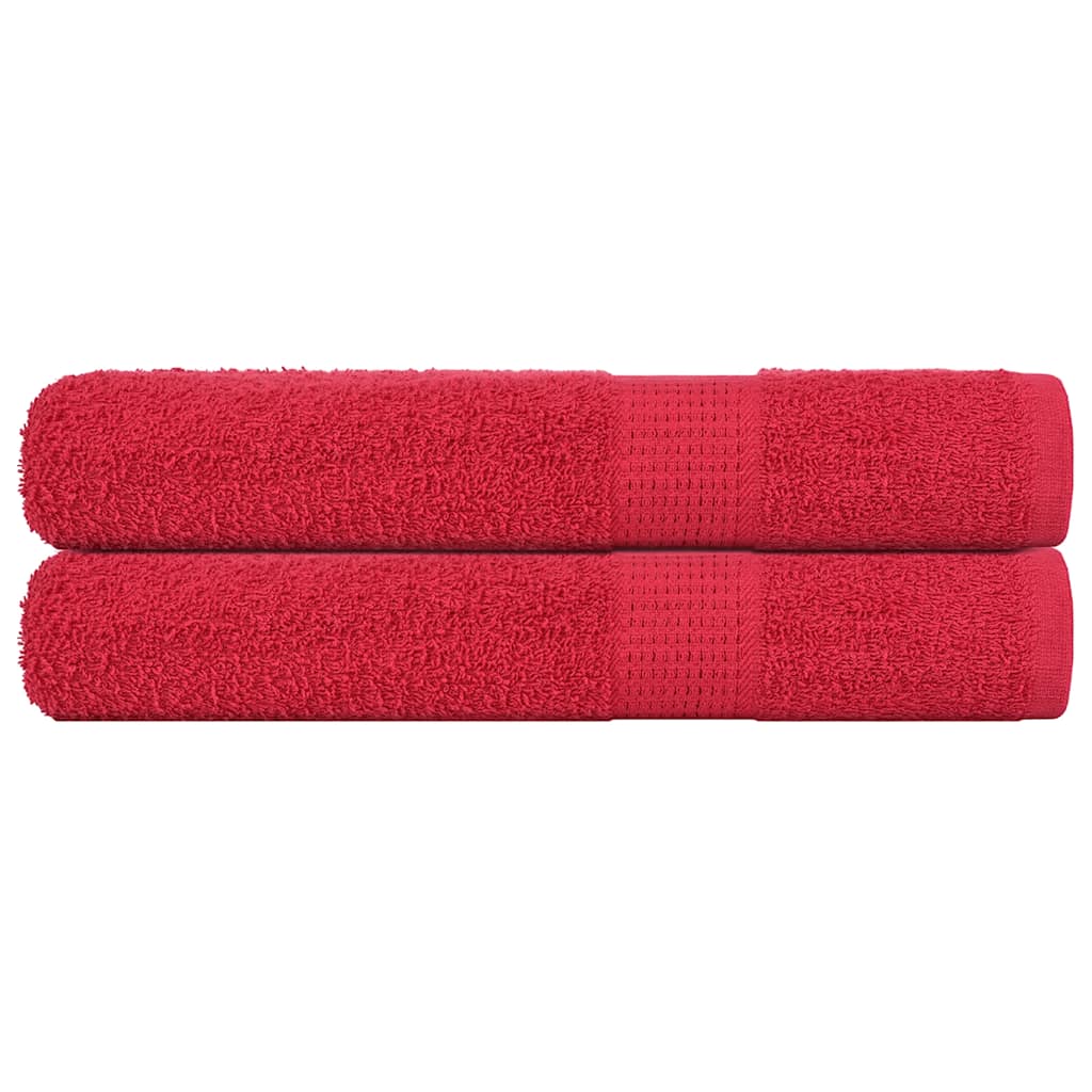 Vidaxx Saunatücher 2 Stk. 80x200 cm 360 g m² 100 % Baumwolle rot