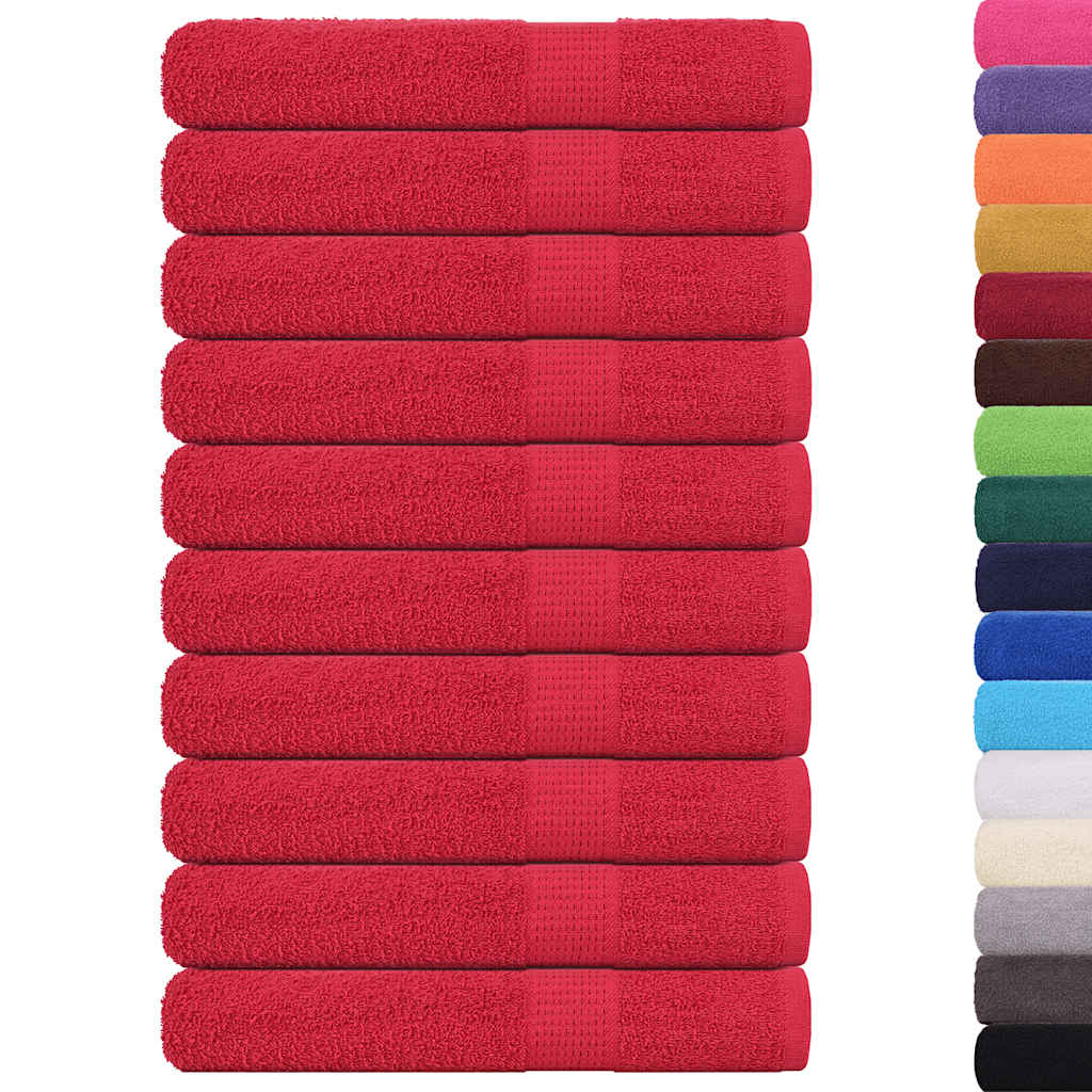 Vidaxx Saunatücher 10 Stück 80x200 cm 360 g m² 100 % Baumwolle rot