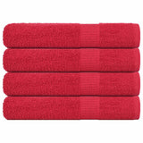 Vidaxx Handtücher 4 Stück 100x200 cm 360 g m² 100 % Baumwolle rot