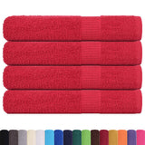 Vidaxx Handtücher 4 Stück 100x200 cm 360 g m² 100 % Baumwolle rot