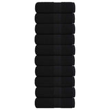 VidaXL Gästehandtücher 10 Stück 30x50 cm 360 g m² 100 % Baumwolle Schwarz