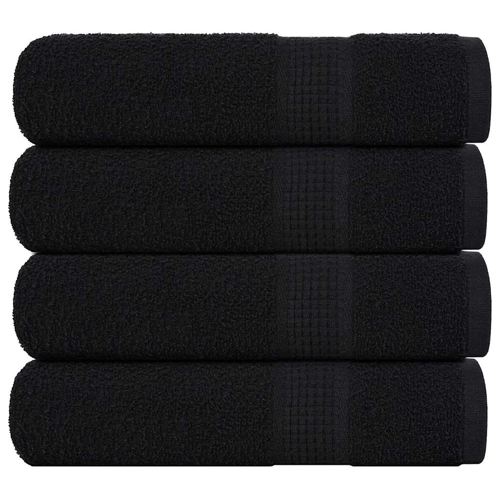 Vidaxx Handtücher 4 Stück 50x100 cm 360 g m² 100 % Baumwolle schwarz