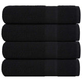 Vidaxx Handtücher 4 Stück 50x100 cm 360 g m² 100 % Baumwolle schwarz