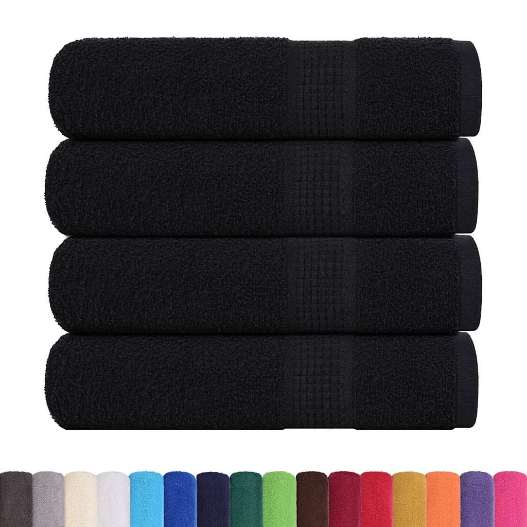 Vidaxx Handtücher 4 Stück 50x100 cm 360 g m² 100 % Baumwolle schwarz