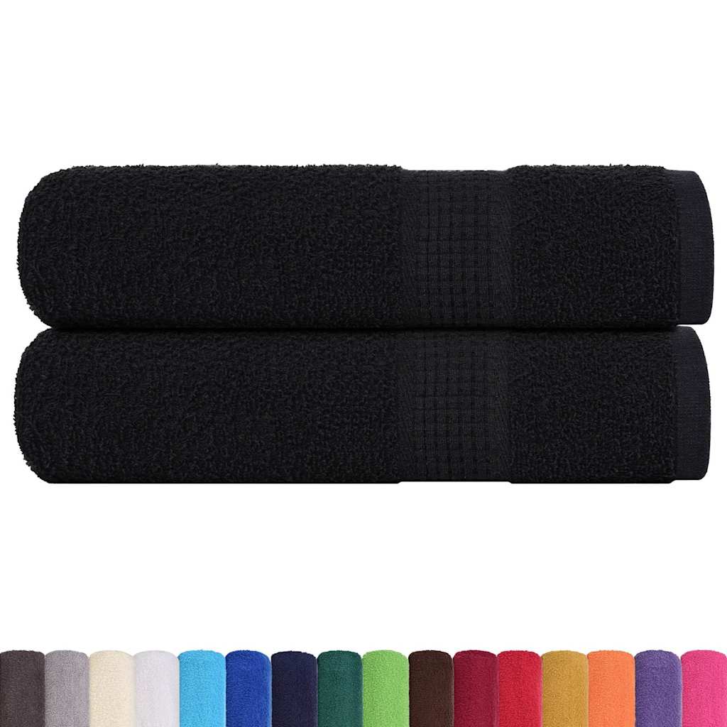 Vidaxx Duschtücher 2 Stück 70x140 cm 360 g m² 100 % Baumwolle schwarz