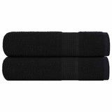 Vidaxx Badetücher 2 Stück 100x150 cm 360 g m² 100 % Baumwolle schwarz