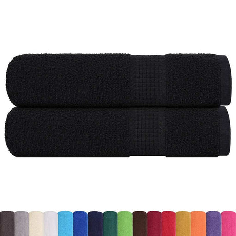 Vidaxx Badetücher 2 Stück 100x150 cm 360 g m² 100 % Baumwolle schwarz