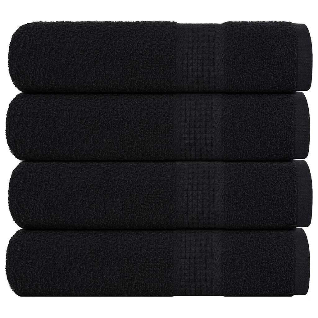 Vidaxx Badetücher 4 Stück 100x150 cm 360 g m² 100 % Baumwolle schwarz