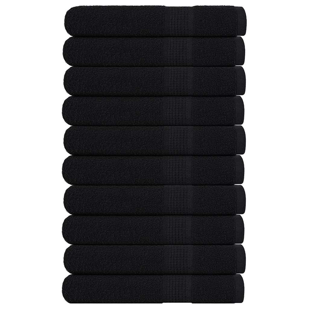 Vidaxl sauna towels 10 st 80x200 cm 360 g m² 100% cotton black