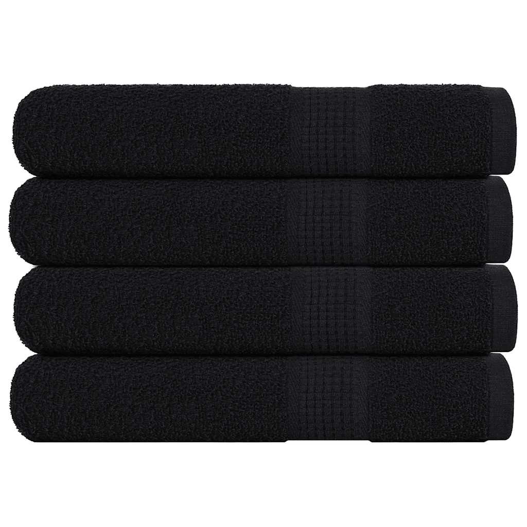 Vidaxx Handtücher 4 Stück 100x200 cm 360 g m² 100 % Baumwolle schwarz