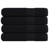 Vidaxx Handtücher 4 Stück 100x200 cm 360 g m² 100 % Baumwolle schwarz