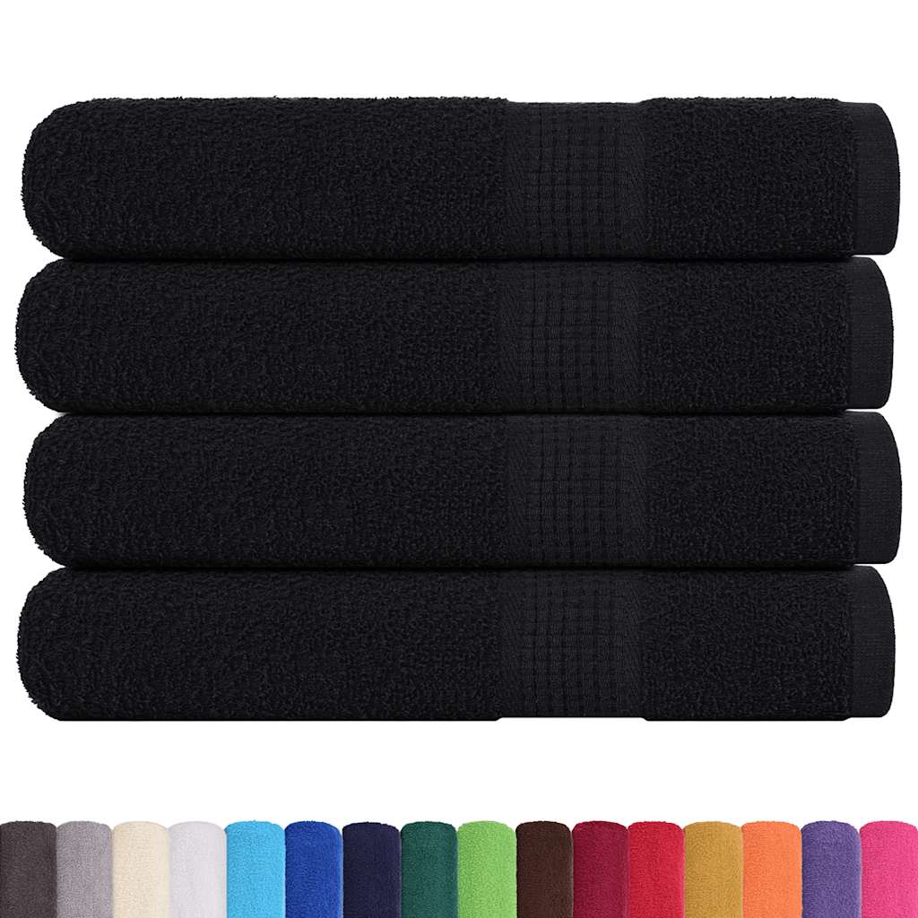 Vidaxx Handtücher 4 Stück 100x200 cm 360 g m² 100 % Baumwolle schwarz