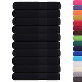 Vidaxx Handtücher 10 Stück 100x200 cm 360 g m² 100 % Baumwolle schwarz