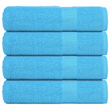 Serviettes de douche Vidaxl 4 ST 70x140 cm 360 g m² 100% coton turquoise