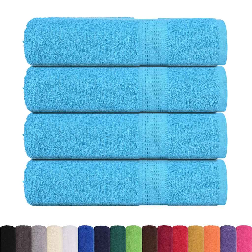 Serviettes de douche Vidaxl 4 ST 70x140 cm 360 g m² 100% coton turquoise