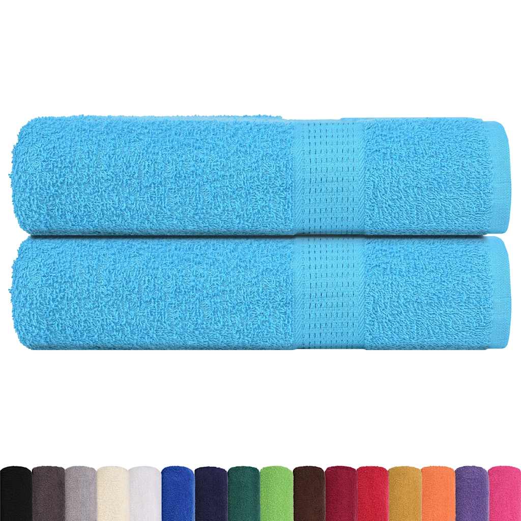 Serviettes de bain vidaxl 2 ST 100x150 cm 360 g m² 100% coton turquoise