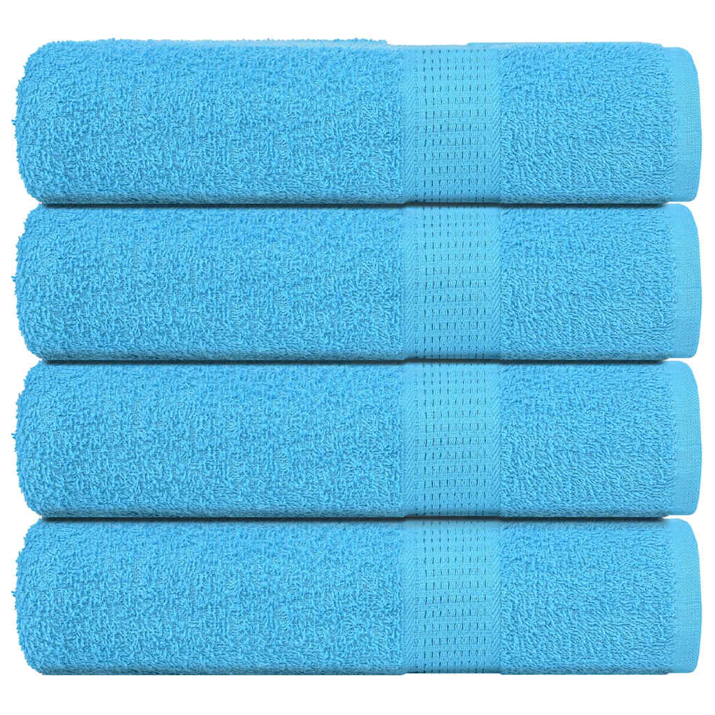 Serviettes de bain vidaxl 4 ST 100x150 cm 360 g m² 100% coton turquoise