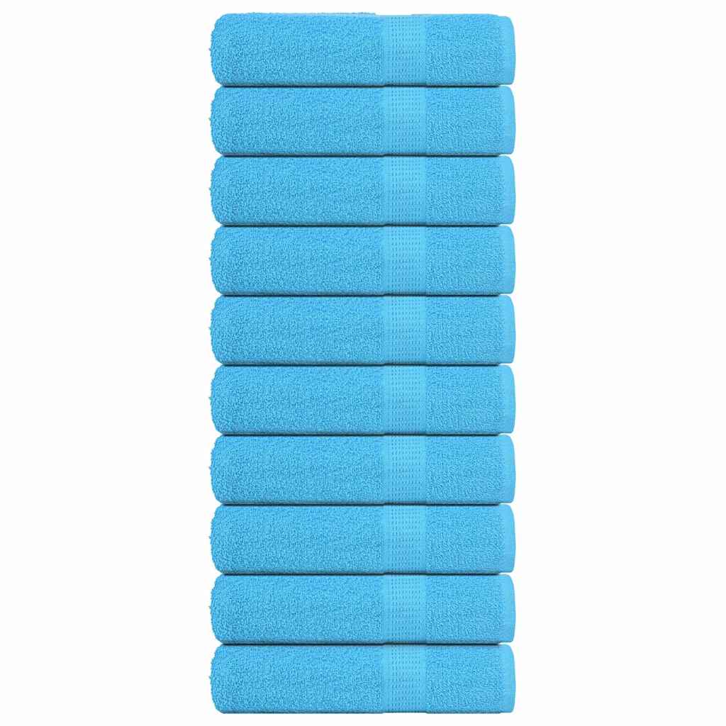 Serviettes de bain vidaxl 10 pcs 100x150 cm 360 g m² 100% coton turquoise